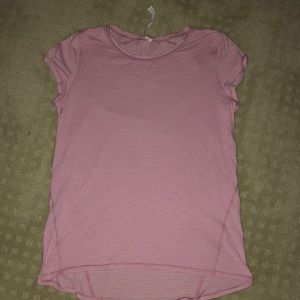 Lululemon pink workout tee. Size 6